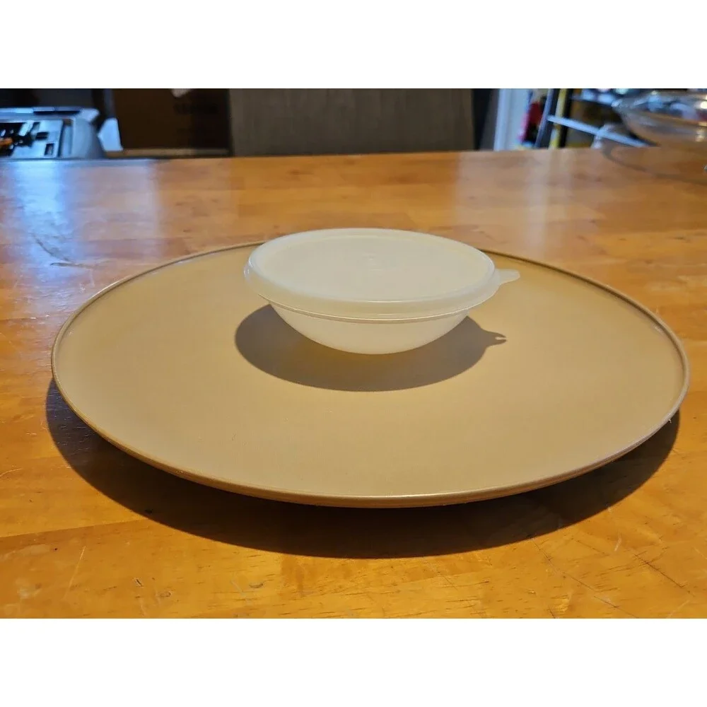 Vintage Tupperware Dip N Serve Chip & Dip Veggie Tray w/ Bowl & Lid #492